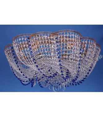 Люстра хрустальная Лотос Елена Синяя Люстра хрустальная Лотос Елена Синяя